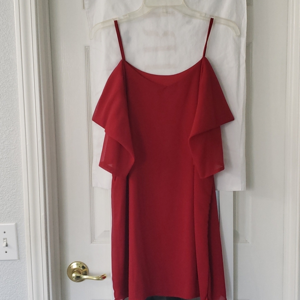 Red Cocktail Mini Dress